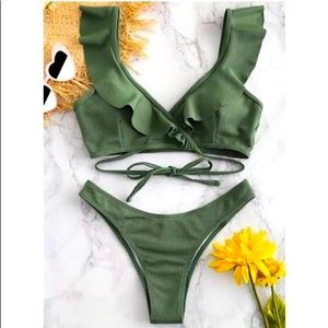 ZAFUL NWOT Army Green Bikini
